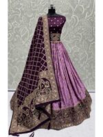 Pink Color Satin Georgette Lehenga Choli