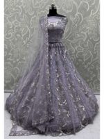 Lavender Color Net Lehenga Choli