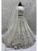 Off White Color Net Lehenga Choli