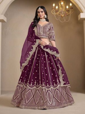 Magenta Color Art Silk Lehenga Choli