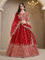 Red Color Art Silk Lehenga Choli