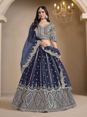 Blue Color Art Silk Lehenga Choli