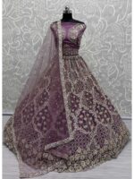 Purple Color Double Net Crafted Lehenga Choli