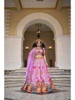 Pink Color Art Silk Lehenga Choli