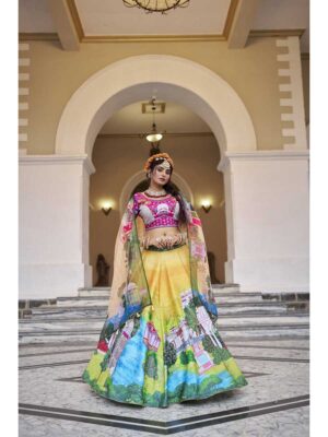 Yellow Color Art Silk Lehenga Choli