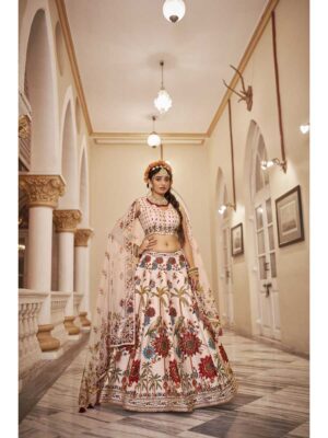 Off White Color Art Silk Lehenga Choli