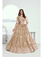 Beige Color Butterfly Net Lehenga Choli