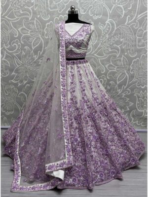 Purple Color  Net Lehenga Choli