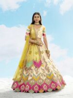 Cream Color Silk Lehenga Choli