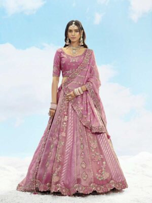Pink Color Silk Lehenga Choli