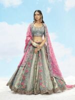 Grey Color Silk Lehenga Choli