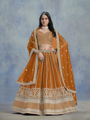 Mustard Color Art Silk Lehenga Choli