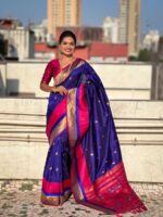 Blue Color Paithani Silk Saree