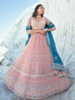 Peach Color Georgette Lehenga Choli