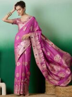 Purple Color Dolla Cotton Saree