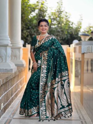 Green Color Banarasi Silk Saree