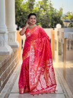 Gajri Color Banarasi Silk Saree