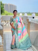 Morpich Color Soft Silk Saree