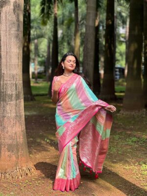 Pink Color Soft Silk Saree