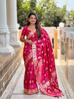 Pink Color Dolla Silk Saree