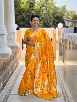 Yellow Color Dolla Silk Saree