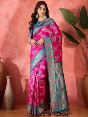 Pink Color Silk Saree