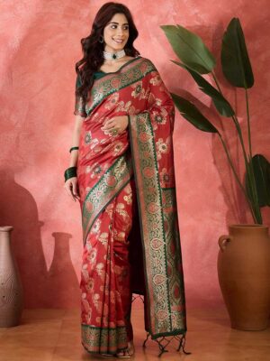 Maroon Color Silk Saree