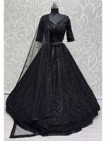 Black Color Net Lehenga Choli
