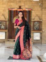 Green Color Paithani Silk Saree