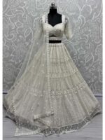 White Color Net Lehenga Choli