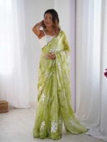 Green Color Jimmy Choo Saree
