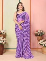 Purple Color Georgette Saree