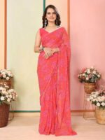 Red Color Georgette Saree