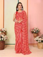 Red Color Georgette Saree