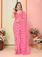 Pink Color Georgette Saree