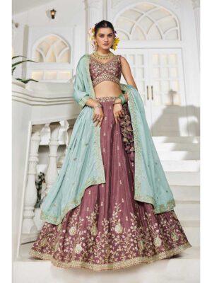 Pink Color Chiffon Lehenga Choli