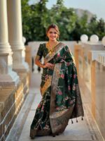 Green Color Banarasi Silk Saree
