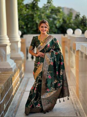 Green Color Banarasi Silk Saree