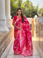 Pink Color Banarasi Silk Saree