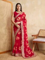 Red Color Georgette Saree