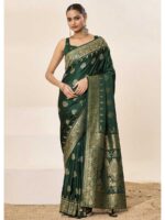 Green Color Satin Silk Saree