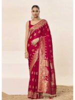 Red Color Satin Silk Saree