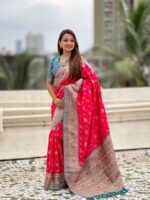 Pink Color Patola Silk Saree