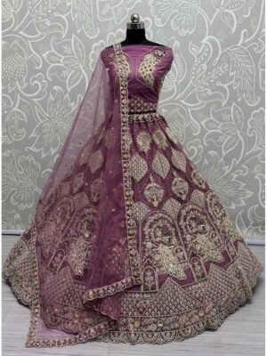 Onion Pink Color Net Lehenga Choli