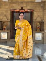Yellow Color Banarasi Silk Saree