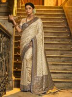 Navy Blue Color Banarasi Silk Saree