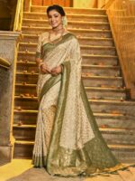 Dark Green Color Banarasi Silk Saree