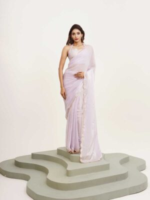 Lavender Color Tissue Saree