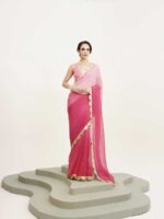 Pink Color Chiffon Saree