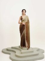 Green Color Satin Saree